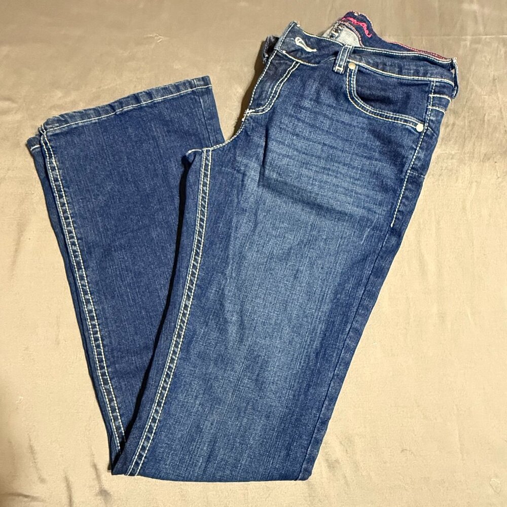 Wrangler Low Rise Embellished Pockets Flare Jeans - Size 5/6 x 32